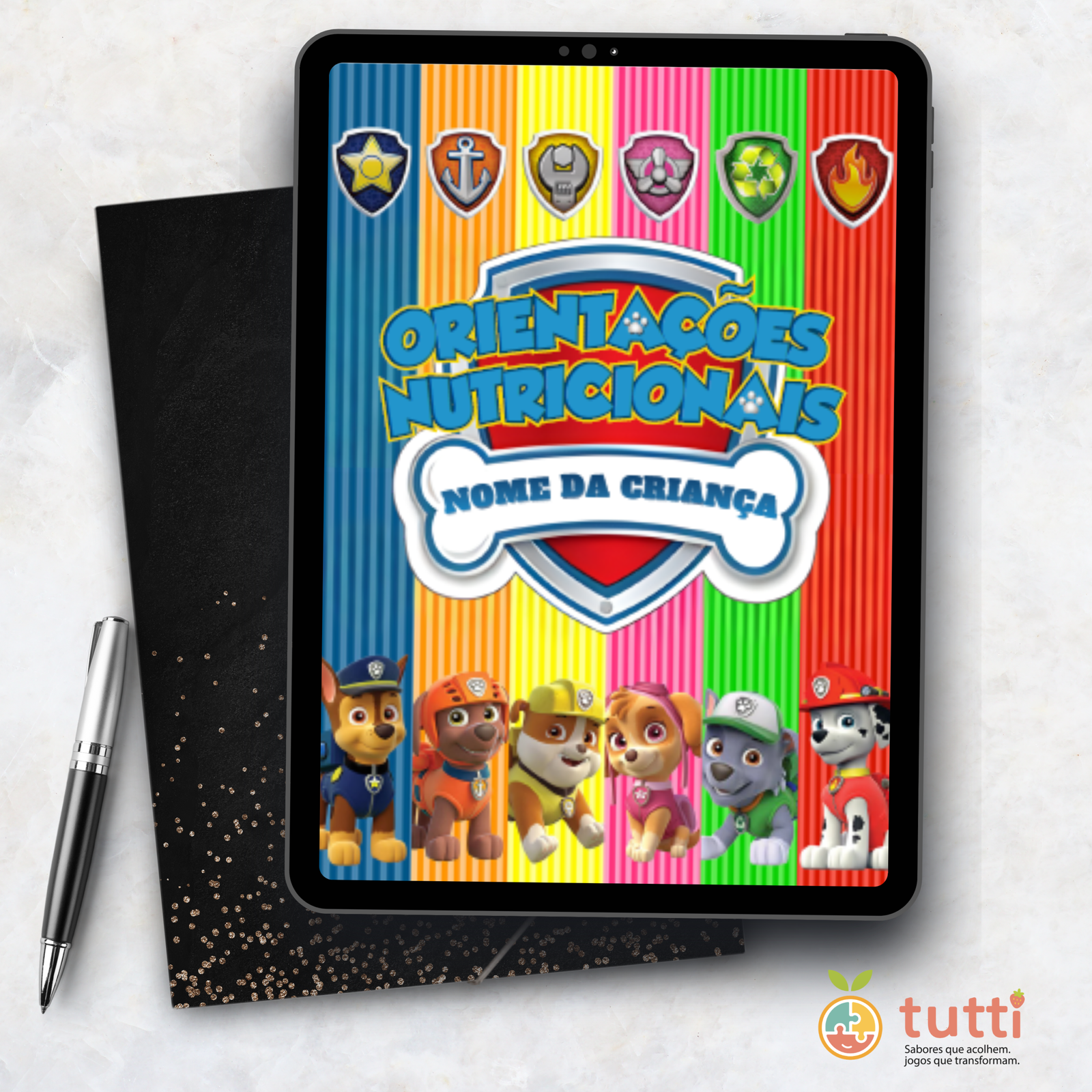 Reeducação Alimentar Infantil - Tema Patrulha Canina Unissex