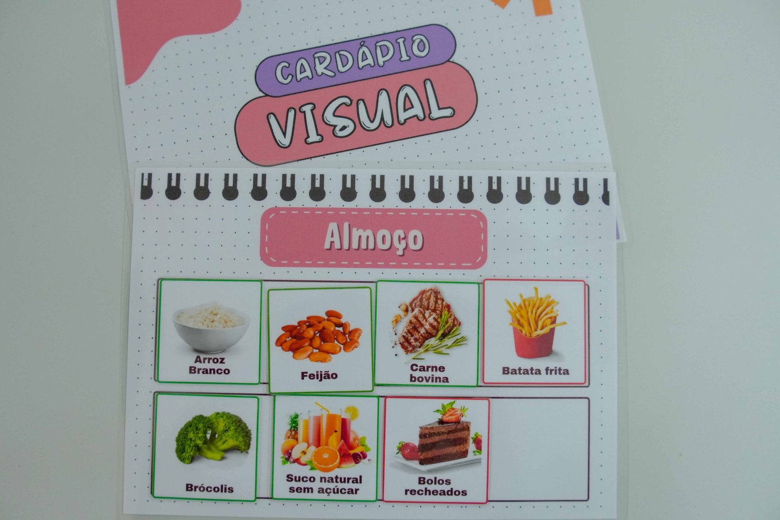 Cardápio visual - Editável