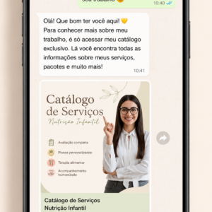Catálogo de serviços para whatsapp - tema neutro